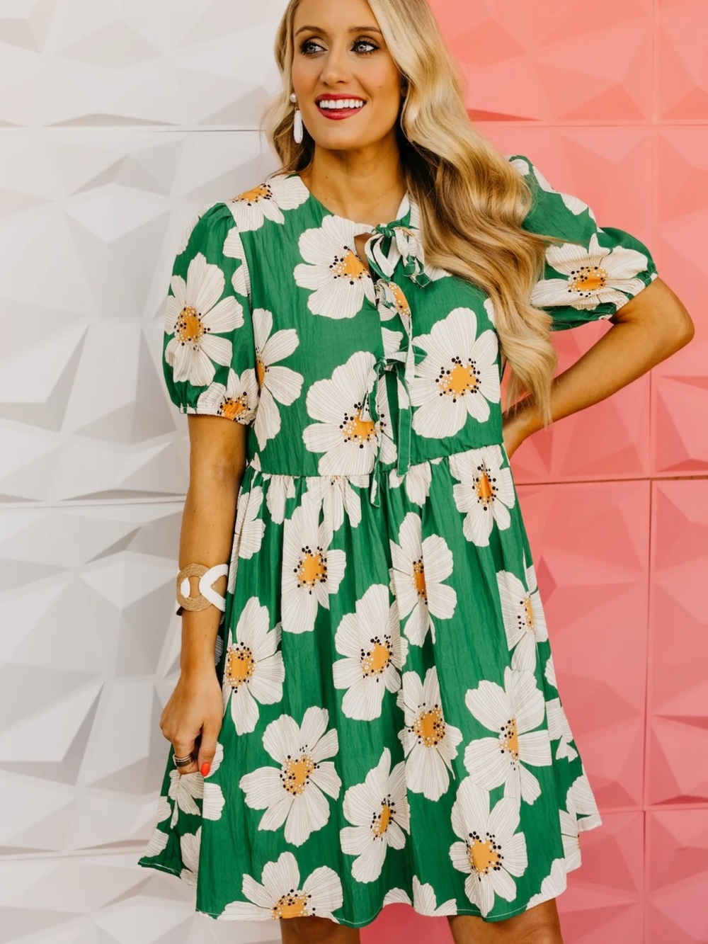 The Kami Floral Puff Sleeve Mini Dress
